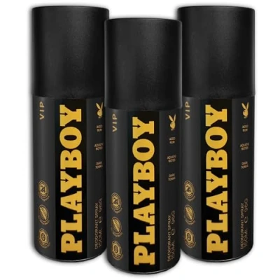 Afbeelding van Playboy Men VIP deodorant 3 x 150 ml verpakking van stuks