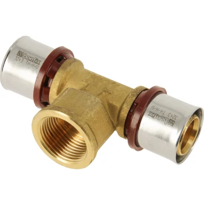 Afbeelding van BONFIX Alu pers messing perskoppeling T stuk 32 x 1 met