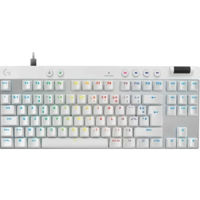 Afbeelding van Logitech G PRO X TKL RAPID toetsenbord Gamen USB AZERTY Frans Wit