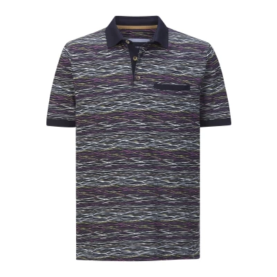 Afbeelding van Babista Silviano Poloshirt, Heren, Maat: XL, Dunkelblau gemustert
