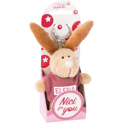 Afbeelding van NICI 44613 sleutelhanger haas met T shirt Elena 10cm, beige