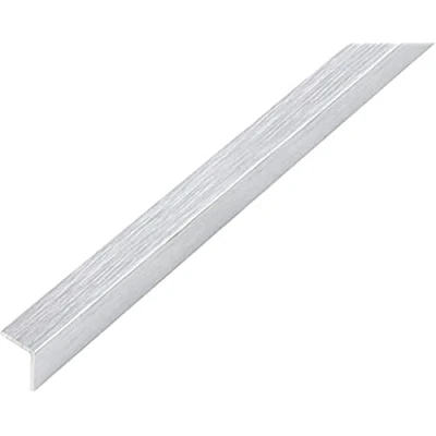 Afbeelding van Alberts 488987 hoekprofiel zelfklevend aluminium, rvs look, licht 1000 x 10 mm