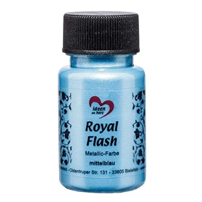 Afbeelding van Royal Flash, acrylverf, metallic, met fijnste glitterdeeltjes, 50 ml (middenblauw)