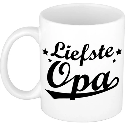 Afbeelding van Liefste opa cadeau mok / beker voor 300 ml feest mokken