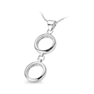Afbeelding van Orphelia Hanger + Ketting 2 Cirkels ZH 4704