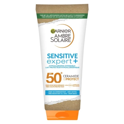 Afbeelding van 2x Garnier Ambre Solaire Sensitive Expert+ Zonnebrandmelk SPF 50+ Ceramide Protect 175 ml