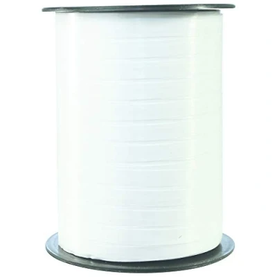 Afbeelding van Clairefontaine 601701C spoel cadeaulint glad (500 m x 7 mm, ideaal voor knutselprojecten en cadeaus), 1 stuk, wit