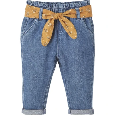 Afbeelding van Vertbaudet Babyjeans met stoffen riem