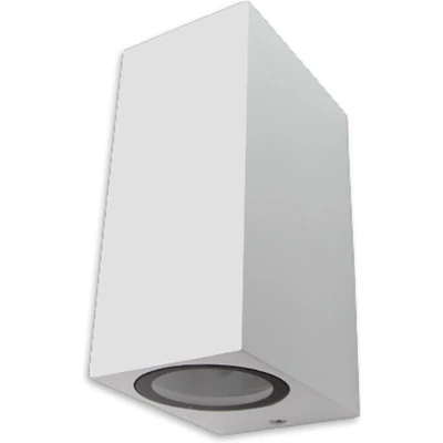 Afbeelding van LED wandlamp Wit GU10 fitting IP44 Geschikt voor 2 spots