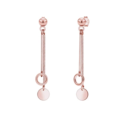 Afbeelding van Elli Circle Stick Basic Oorbellen Rose goldcoloured, Dames, Maat: One Size, gold coloured