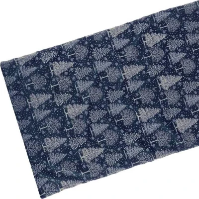 Afbeelding van Unique Living Tafelloper Siri 45x150cm dark blue