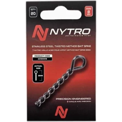 Afbeelding van Nytro Stainless Steel Twisted Method Bait Spike 8mm (20 Stuks) Klein materiaal