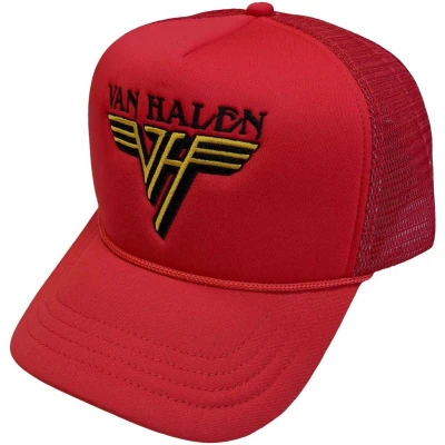 Afbeelding van Van Halen Text &amp; Yellow Logo Trucker pet Rood
