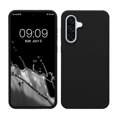 Afbeelding van kwmobile telefoonhoesje geschikt voor Samsung Galaxy A36 5G Hoesje met siliconen coating Smartphone case in zwart