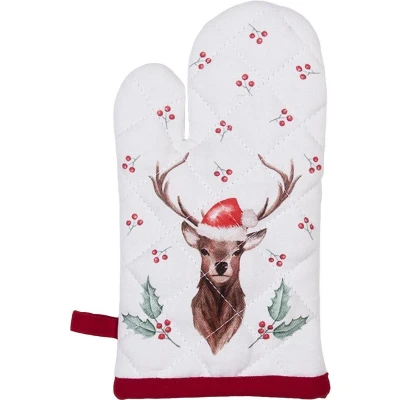 Afbeelding van Clayre &amp; Eef Witte Ovenhandschoen kind 12*21 cm HCH44K