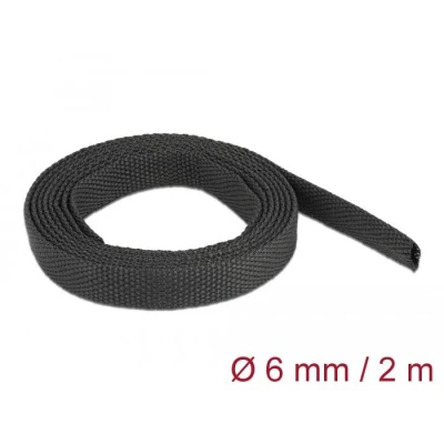 Afbeelding van Delock weefselkrimpkous 2 m x 6 mm Krimpverhouding 2:1 zwart