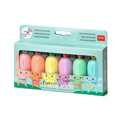 Afbeelding van Legami Highlighters Mini Tekstmarker Pastel 6 stuks