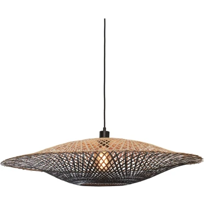 Afbeelding van Good&amp;Mojo Hanglamp Kalimantan Bamboe Large Zwart Naturel 87x87x20cm
