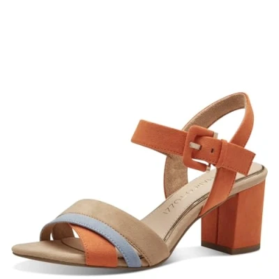 Afbeelding van MARCO TOZZI Heeled Sandal by Guido Maria Kretschmer 2 28323 42 dames, Orange Comb, 37 EU
