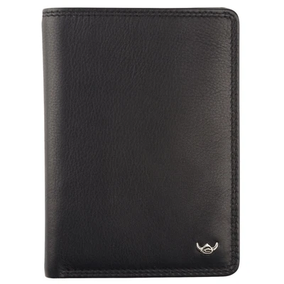 Afbeelding van Golden Head Identiteitskaarthoesje Polo RFID Protect ID Wallet with Note Compartment Black Zwart