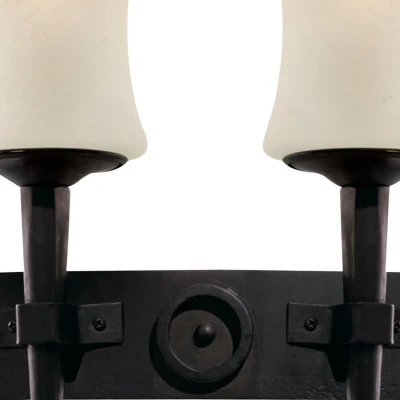 Afbeelding van Searchlight Cartwheel Wandlamp 2 lichts Zwart