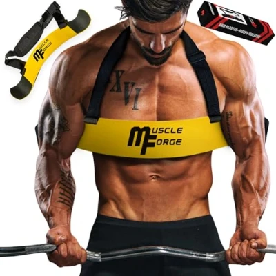 Afbeelding van MuscleForge Bicepstrainer armblaster, biceps isolator voor een optimale isolatie van en armspieren, blaster bodybuilding krachtsport