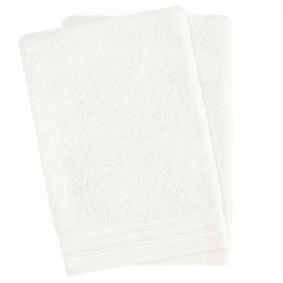 Afbeelding van Hammetex Set van 2 washandjes, 15 x 22 cm, 100% katoen met badstof, super wasbaar, zachte kwaliteit, duurzaam, crème