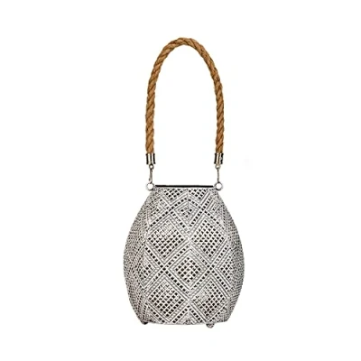 Afbeelding van Pauleen Sunshine Diamond 48182 Solar lantaarn voor balkon of tuin, wit, buitenverlichting, metaal, 3000 K