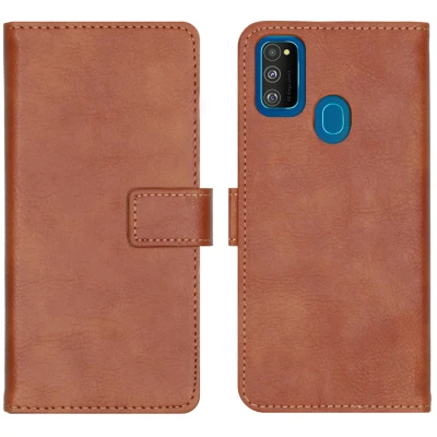 Afbeelding van Samsung Galaxy M30s Hoesje Kunstleder iMoshion Bookcase Bruin Telefoonhoesje