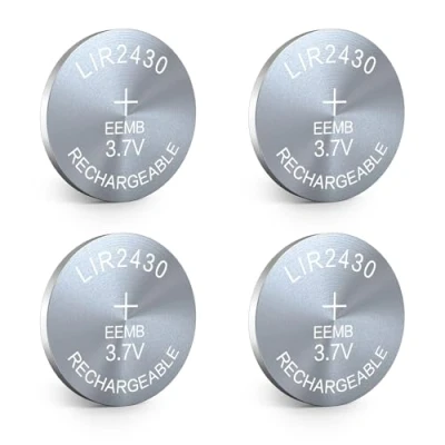 Afbeelding van EEMB 4PACK LIR2430 Oplaadbare Batterij 3.7V Lithium ion Knop Batterijen Coin Cell voor Oortelefoon Draarbaar apparaat Horloge