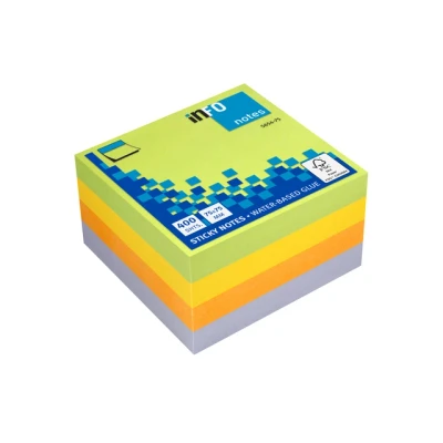 Afbeelding van Info Notes In 5654 75 75X75Mm Assorti Spring Blok A 400 Vel