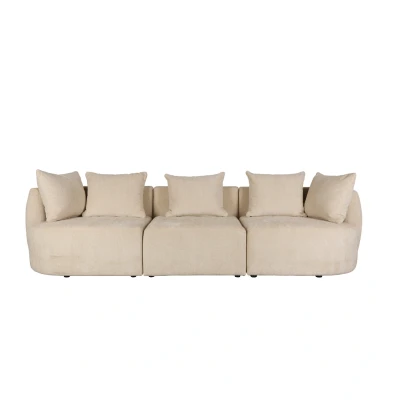 Afbeelding van Dutchbone Rocca 4,5 zitsbank Latte/ Beige