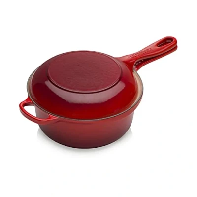 Afbeelding van Steelpan Le Creuset Gietijzeren 2 in 1 Kersenrood 22 cm