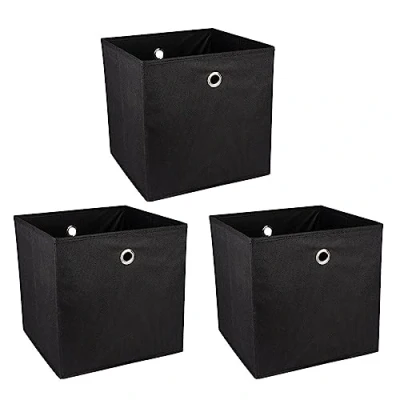 Afbeelding van Ideen mit Herz Opbergdozen, opvouwbaar, 30 x cm, 3 stuks (zwart)