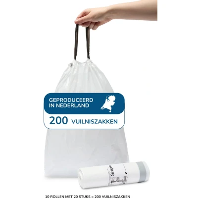 Afbeelding van Vuilniszakken 200 stuks 10 12L Geschikt voor code X Brabantia