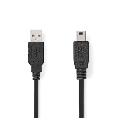 Afbeelding van USB Kabel 2.0 A Male Mini B 5 Pins 480 Mbps Nedis