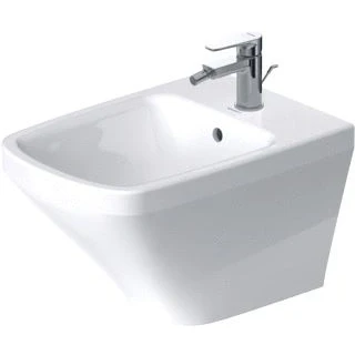 Afbeelding van Duravit DuraStyle wandbidet met verdekte bevestiging 37x54cm overloop kraangat wondergliss wit