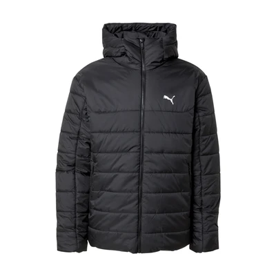 Afbeelding van Essentials gewatteerd jack met capuchon voor Heren, Zwart, Maat M PUMA