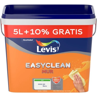 Afbeelding van Levis Easyclean Muurverf Mat Wit 5+0.5L