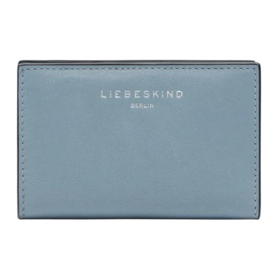 Afbeelding van LIEBESKIND BERLIN Leren Kaarthoes Cloud Sheep Natural Lilith Card Case Blue Heaven Blauwgrijs