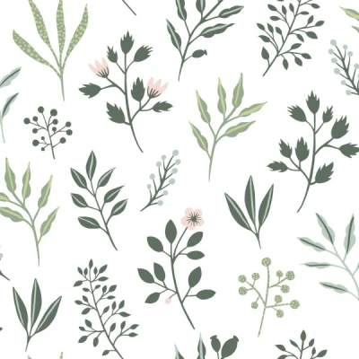 Afbeelding van Leen Bakker ESTAhome Behang Bloemmotief Wit, Verd 53cm X 10,05 M Groen Vlies