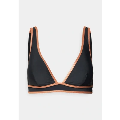 Afbeelding van Bruno Banani Triangel Milano Bikinitop, Dames, Maat: 36xC/D, Black/copper