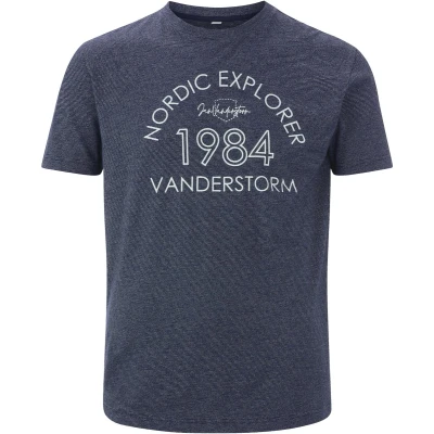 Afbeelding van Jan Vanderstorm Kerlovan Tshirt print, Heren, Maat: Large, Dunkelblau