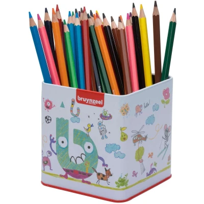 Afbeelding van Bruynzeel super kleurpotloden koker set.