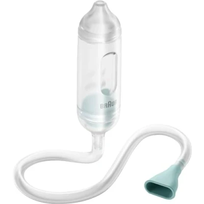 Afbeelding van Braun Handbediende neusreiniger 1 (verlichting bij slijm, baby, pasgeborene, slijm verwijderen, voorzichtig, snel, 2 zuigmondjes, comfortabel, reinigen in de vaatwasmachine, hygiënisch) BNA050EU