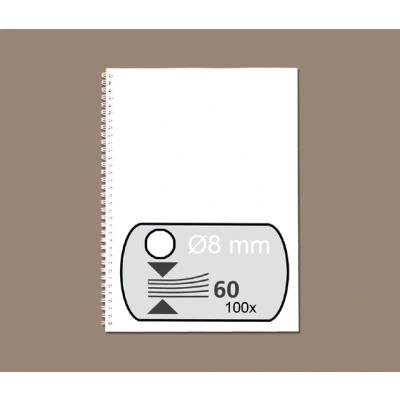 Afbeelding van Draadrug Fellowes 8mm 34 rings A4 wit 100stuks