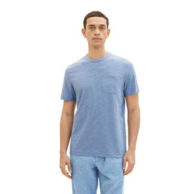 Afbeelding van TOM TAILOR T shirt Uomini 1035615,12364 Greyish Mid Blue,M