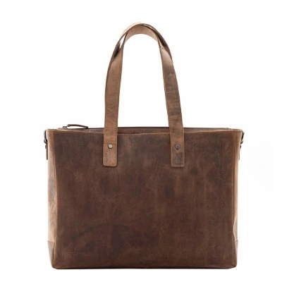 Afbeelding van Plevier Retro Hopper Shopper bruin Laptoptas