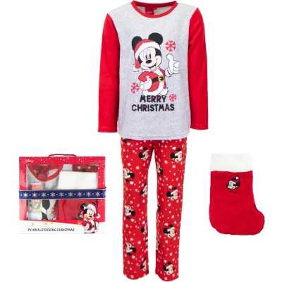 Afbeelding van Mickey Mouse Pyjama + kerstsok kerst geschenkset mt 8jaar