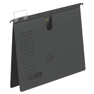 Afbeelding van ELBA Hangmappen chic voor A4, van karton, antraciet, 5 stuks